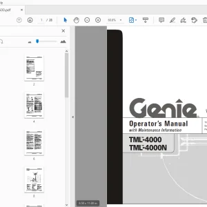 Genie TML-4000 TML-4000N Operator’s Manual 97600 - PDF