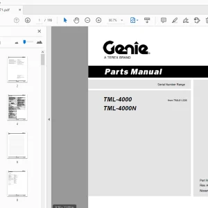 Genie TML-4000 TML-4000N Parts Manual 116471 - PDF DOWNLOAD