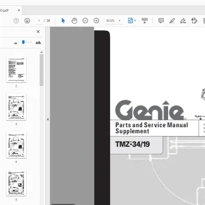 Genie TMZ-34/19 Parts & Service Manual (Supplement) 104980 - PDF DOWNLOAD