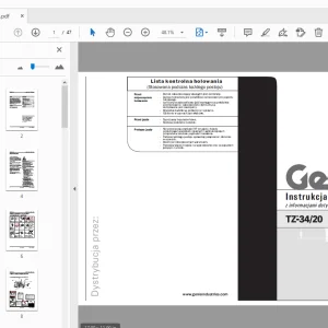Genie TZ-34/20 Instrukcja obsùugi z informacjami dotyczàcymi serwisowania - PDF