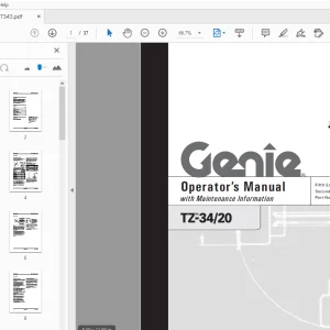 Genie TZ-34/20 Operator's Manual 227343 - PDF DOWNLOAD