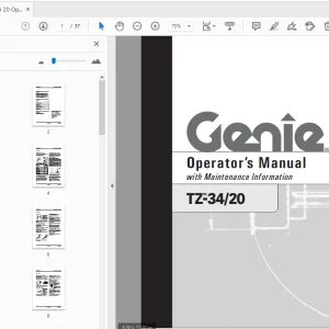 Genie TZ-34/20 Operator's Manual 82662 - PDF DOWNLOAD