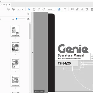 Genie TZ-34/20 Operator's Manual 97780 - PDF DOWNLOAD