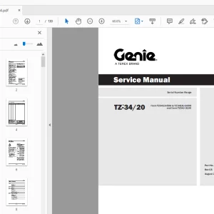 Genie TZ-34/20 Service Manual 825934 - PDF DOWNLOAD