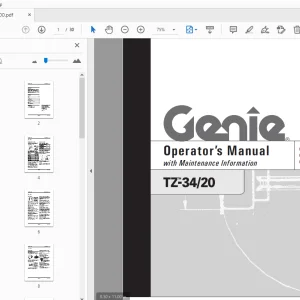 Genie TZ-34/20 Operator's Manual 82400 - PDF DOWNLOAD