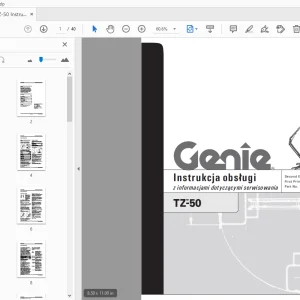 Genie TZ-50 Instrukcja obsługi z informacjami dotyczącymi serwisowania - PDF