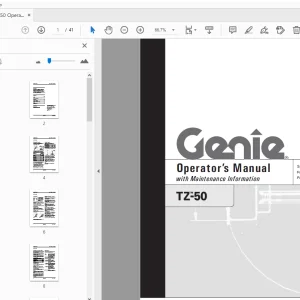 Genie TZ-50 Operator's Manual 114164 - PDF DOWNLOAD