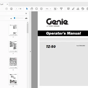Genie TZ-50 Operator's Manual 1272897 - PDF DOWNLOAD
