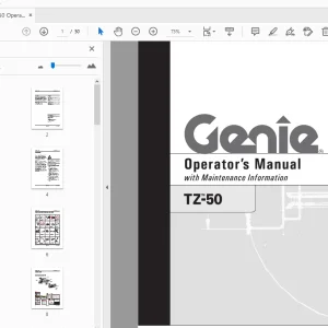 Genie TZ-50 Operator's Manual 133555 - PDF DOWNLOAD