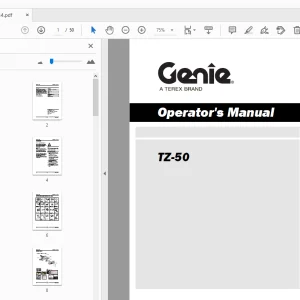 Genie TZ-50 Operator's Manual 227344 - PDF DOWNLOAD