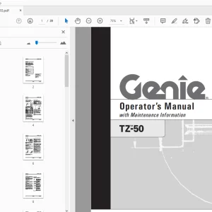 Genie TZ-50 Operator's Manual 82900 - PDF DOWNLOAD
