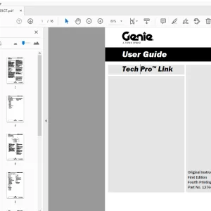 Genie Tech Pro Link User Guide Manual 1276689GT - PDF DOWNLOAD
