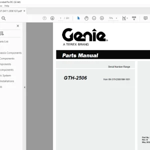 Genie Telehandler GTH-2506 Parts Manual 57.0411.0061GT  PDF