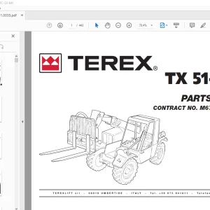 Genie Telehandler TX 51-19MD Parts Manual 57.0411.0035 PDF