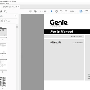 Genie Telehandlers GTH-1256 Parts Manual 57.0411.0059GT - PDF