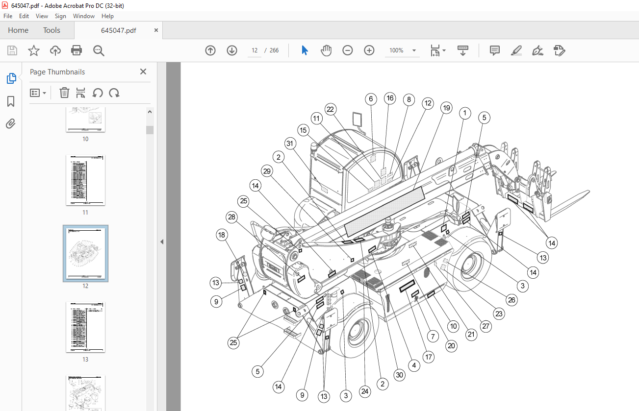 Genie Telehandlers Gth 4016 Sr Gth 4018 Sr Parts Manual 645047 Pdf Download Heydownloads 9392