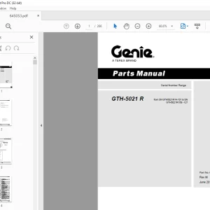 Genie Telehandlers GTH-5021 R Parts Manual 645053 - PDF DOWNLOAD