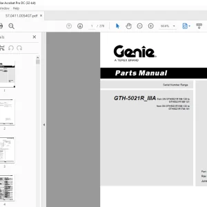 Genie Telehandlers GTH-5021R_IIIA Parts Manual 57.0411.0054GT - PDF