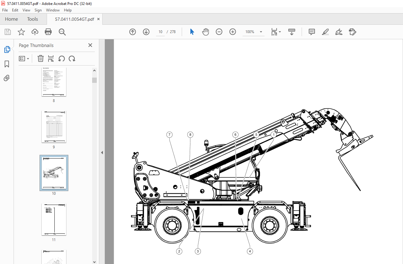 Genie Telehandlers GTH-5021R_IIIA Parts Manual 57.0411.0054GT - PDF ...