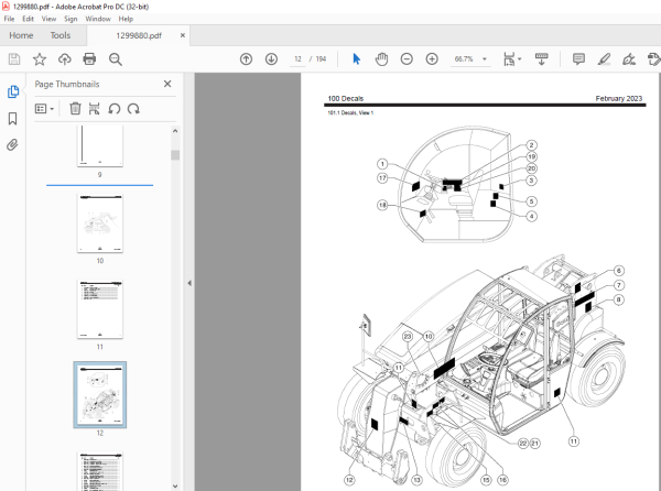 Genie Telehandlers GTH-5519 Parts Manual 1299880 - PDF DOWNLOAD ...