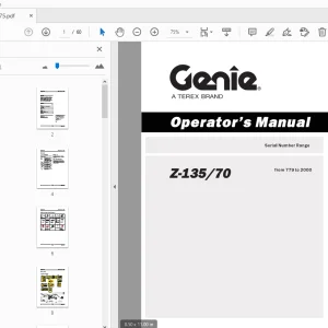 Genie Z-135/70 Operator's Manual 114475 - PDF DOWNLOAD
