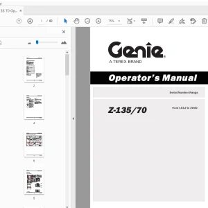 Genie Z-135-70 Operator's Manual 226486 - PDF DOWNLOAD