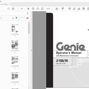 Genie Z-135/70 Operator's Manual 82800 - PDF DOWNLOAD