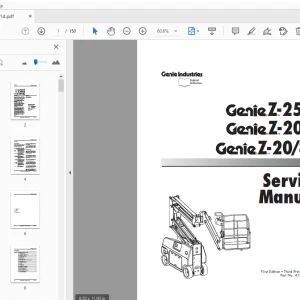 Genie Z-25/8 Z-20/8 Z-20/8N Service Manual 41314 - PDF DOWNLOAD