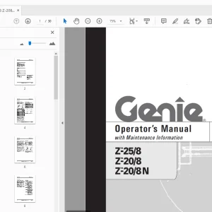 Genie Z-258 Z-208 Z-208N Operator's Manual 41313 PDF
