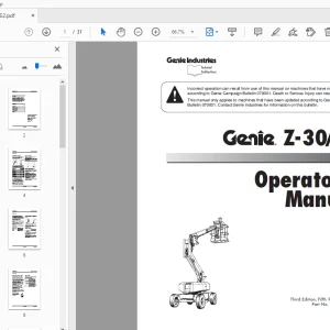Genie Z-30/20 Operator's Manual 43062 - PDF DOWNLOAD