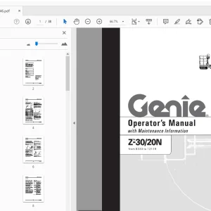 Genie Z-30/20N Operator's Manual 1000046 - PDF DOWNLOAD