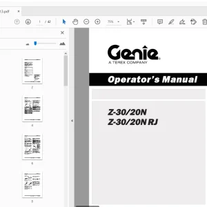 Genie Z-30/20N Z-30/20N RJ Operator's Manual 1258813 - PDF DOWNLOAD