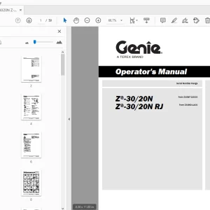 Genie Z-30/20N Z-30/20N RJ Operator's Manual 1297932 - PDF DOWNLOAD