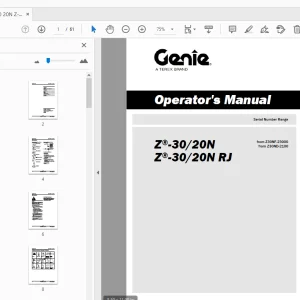 Genie Z-30/20N Z-30/20N RJ Operator's Manual 1319005 - PDF DOWNLOAD