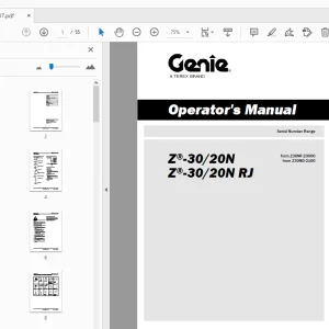 Genie Z-30/20N Z-30/20N RJ Operator's Manual 1319007 - PDF DOWNLOAD
