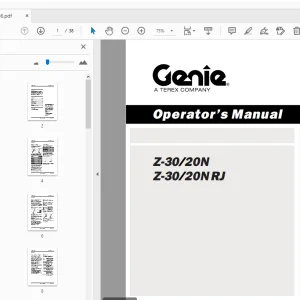 Genie Z-30/20N Z-30/20N RJ Operator's Manual 133546 - PDF DOWNLOAD
