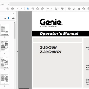 Genie Z-30/20N Z-30/20N RJ Operator's Manual 227521 - PDF DOWNLOAD