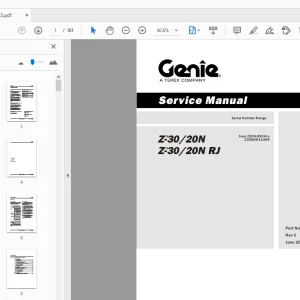 Genie Z-30/20N Z-30/20N RJ Service Manual 106373 - PDF DOWNLOAD
