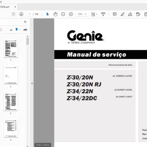 Genie Z-30/20N Z-30/20N RJ Z-34/22N Z-34/22DC Manual de serviço - PDF
