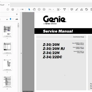 Genie Z-30/20N Z-30/20N RJ Z-34/22N Z-34/22DC Service Manual - PDF