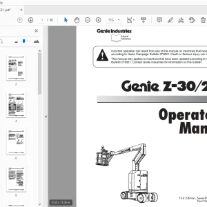 Genie Z-3020 N Operator's Manual 35531 - PDF DOWNLOAD