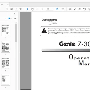 Genie Z-30/20 Operator's Manual 24184 - PDF DOWNLOAD