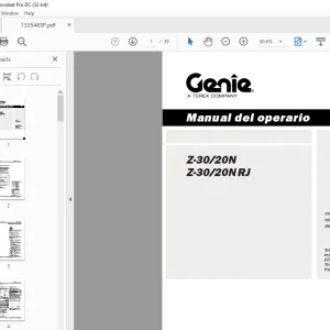 Genie Z-30/20N Z-30/20NRJ Manual del operario PDF