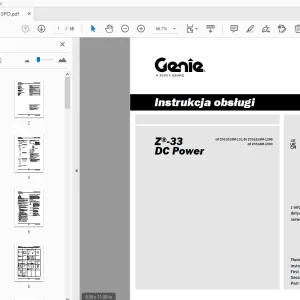 Genie Z-33 DC Power Instrukcja obsługi 1257143PO - PDF DOWNLOAD