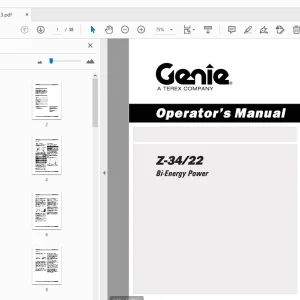 Genie Z-34/22 Bi-Energy Power Operator's Manual 227523 - PDF DOWNLOAD