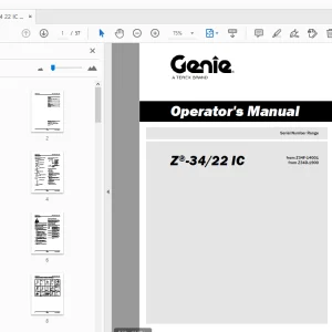 Genie Z-34/22 IC Operator's Manual 1297939 - PDF DOWNLOAD
