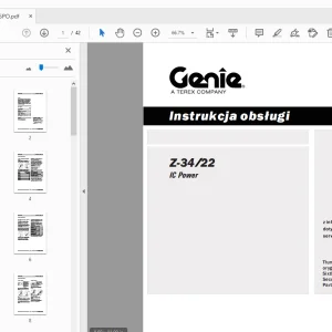 Genie Z-34/22 IC Power Instrukcja obsługi 1258815PO - PDF DOWNLOAD