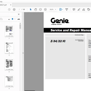 Genie Z-34/22 IC Service & Repair Manual 1268527 - PDF DOWNLOAD