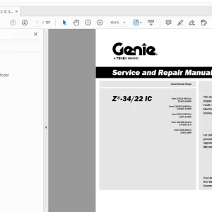 Genie Z-34/22 IC Service & Repair Manual 1274592 - PDF DOWNLOAD