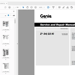 Genie Z-34/22 IC Service & Repair Manual 1312294 - PDF DOWNLOAD